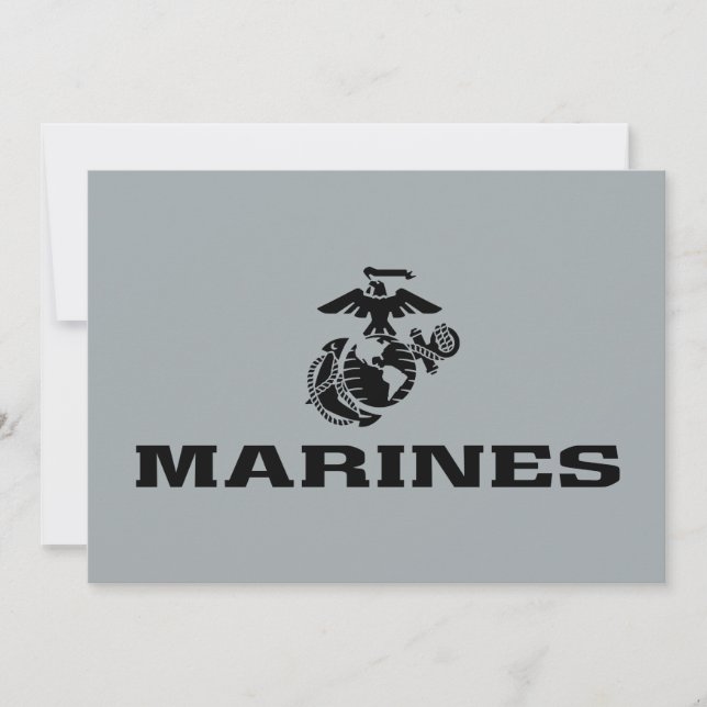Logo en noir empilé USMC (Devant)