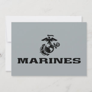 Logo en noir empilé USMC