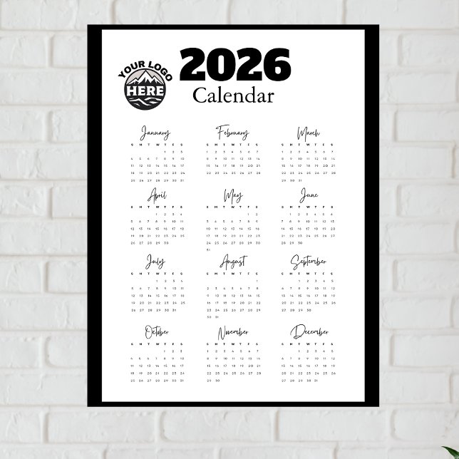 Logo Entreprise 2026 Calander sur mesure (Créateur téléchargé)