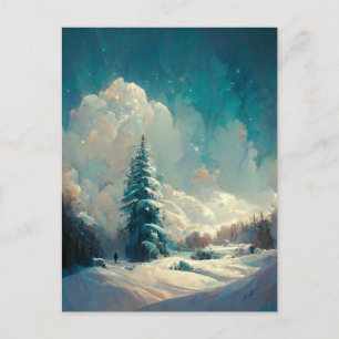 Logo Entreprise Arbre de Noël Paysage Carte postal