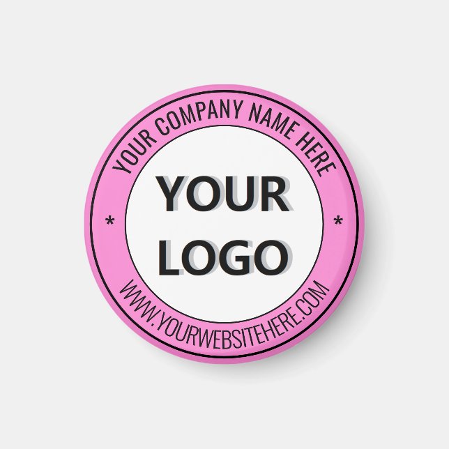 Logo et texte de l'entreprise Aimant promotionnel  (Devant)