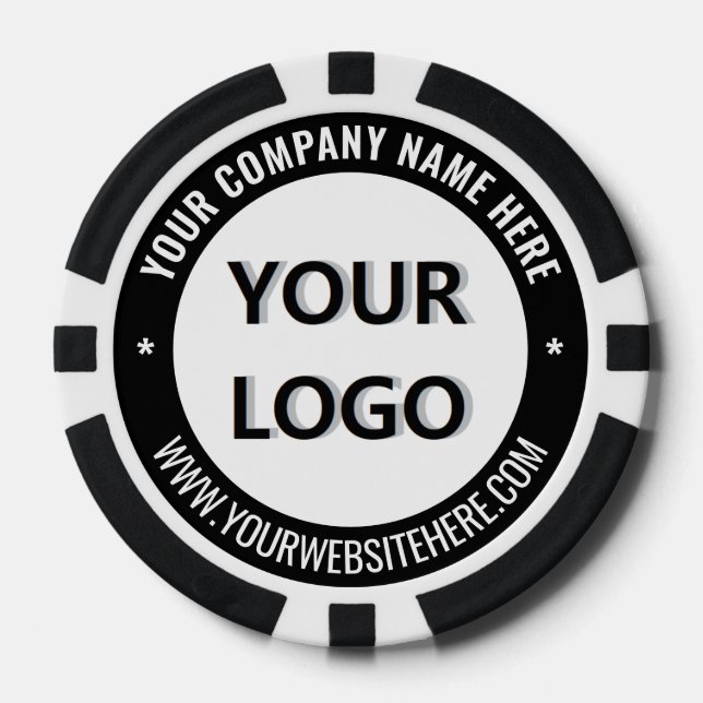 Logo et Texte Entreprise de Jetons de Poker Exempl (Recto)