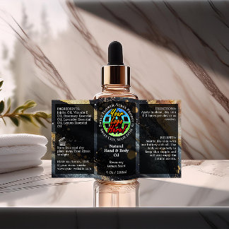 Logo Étiquette bouteille d'or 4oz ou produit à gou