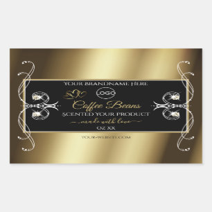 Logo Étiquette de bijoux de luxe Black and Gold