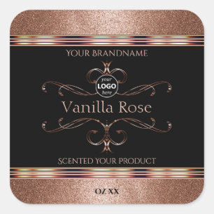 Logo Étiquette de luxe Ornate Rosegold