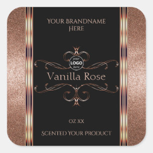 Logo Étiquette de luxe Ornate Rosegold