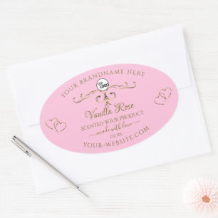 Logo Étiquette de produit or clair pour bébé rose