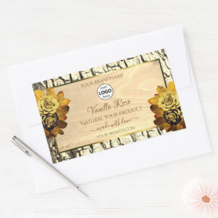 Logo Étiquette de produits Roses de céréales Brown