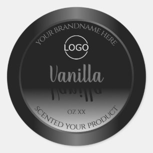 Logo Étiquette de produits très élégant en noir et