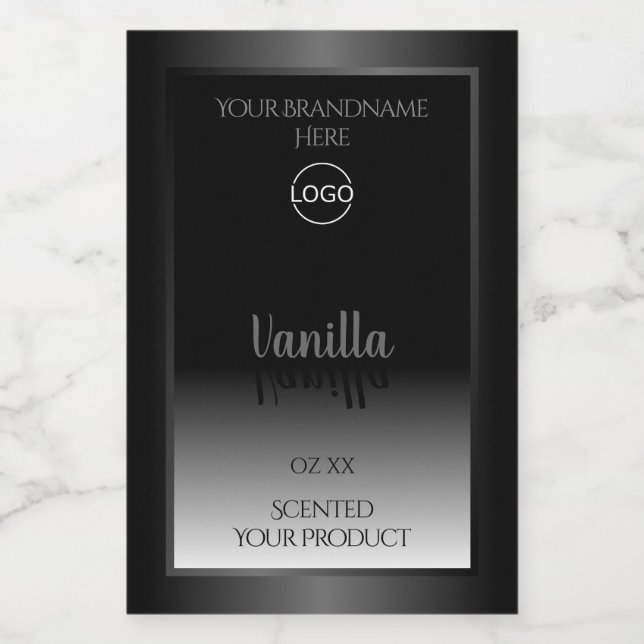 Logo Étiquette de produits très élégant en noir et (Étiquettes simples)