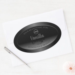 Logo Étiquette de produits très élégant en noir et