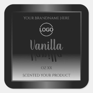 Logo Étiquette de produits très élégant en noir et