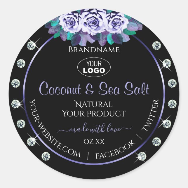 Logo Étiquette Diamonds pour emballage de produits (Devant)