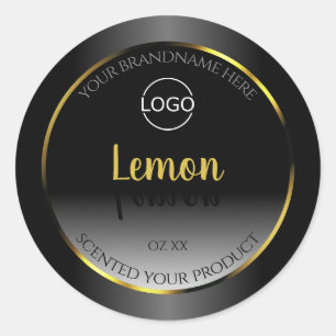 Logo Étiquette Gold Frame  Black White