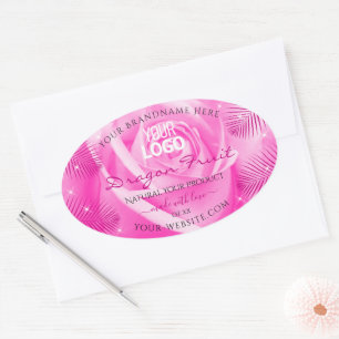Logo Étiquette Rose Rose Palm Feuille