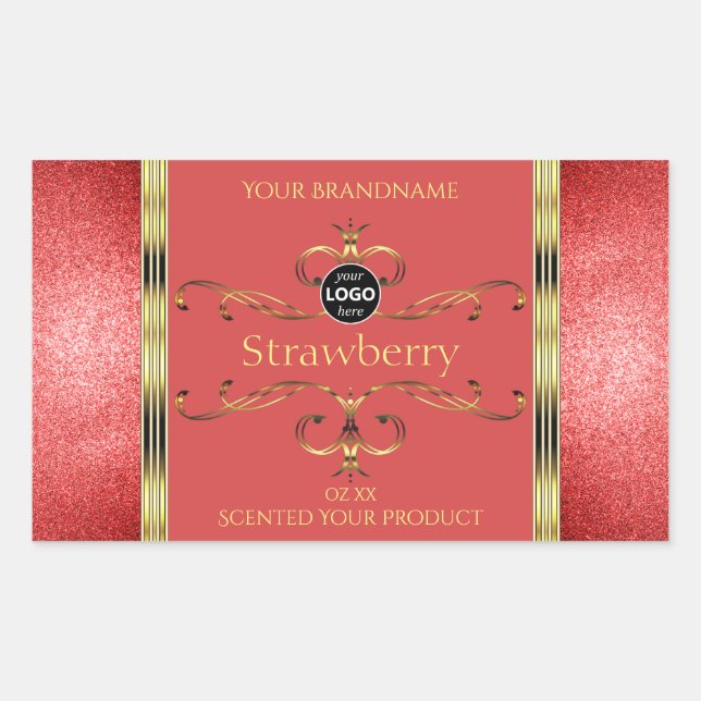 Logo Étiquettes de produits Red et Gold Parties sc (Devant)