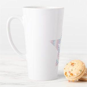 logo étoile sur tasse de latte