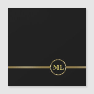 Logo exclusif or Monogramme sur noir 3 Ring Binde