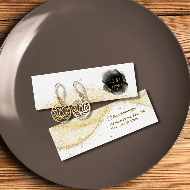 Logo Faux Gold Parties scintillant Carte d'afficha (Créateur téléchargé)