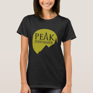 Logo féminin Peak Performer vert sur t-shirt de l'