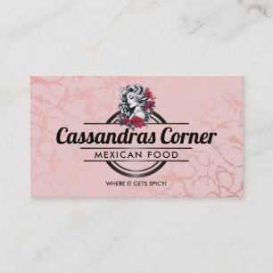 Logo Femme personnalisable cartes de visite roses