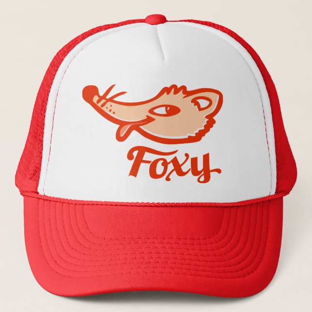 Logo Foxy fox rouge orange casquette (Devant)