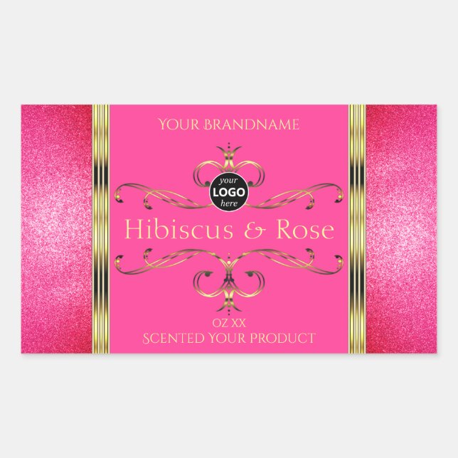 Logo Girly Pink Gold Produit Étiquette Parties sci (Devant)