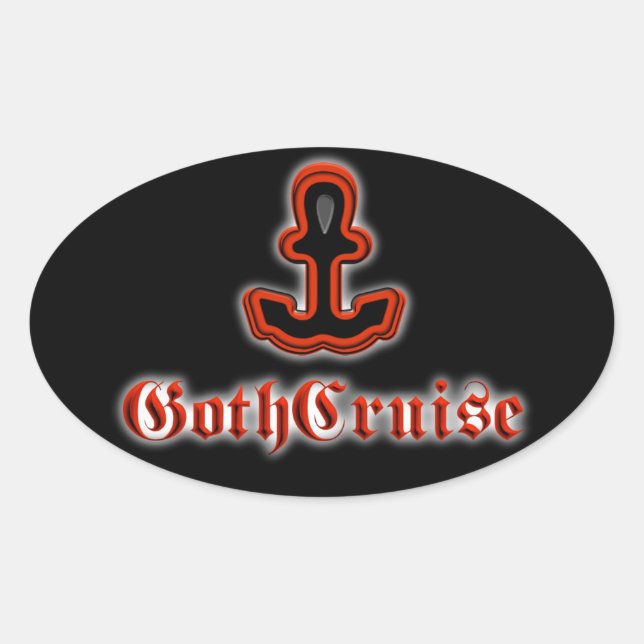 Logo GothCruise Sticker ovale (Devant)