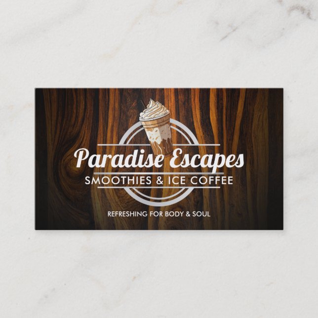 Logo Ice Coffee personnalisable cartes de visite (Devant)