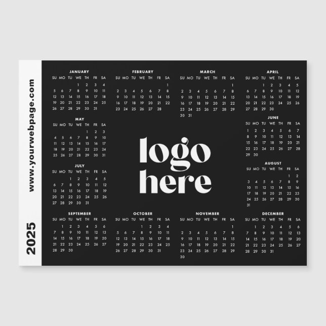 Logo Ici Noir 2025 Calendrier magnétique (Devant)