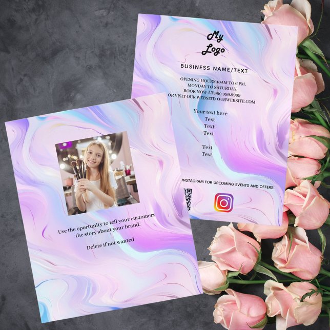 Logo Instagram photo rose holographique promotion  (Créateur téléchargé)