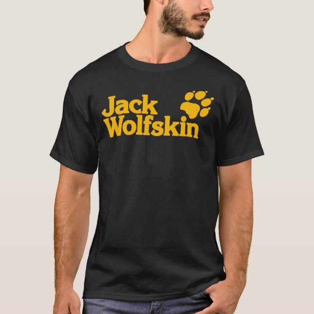 Logo Jack Wolfskin jaune Essential T-shirt (Devant)