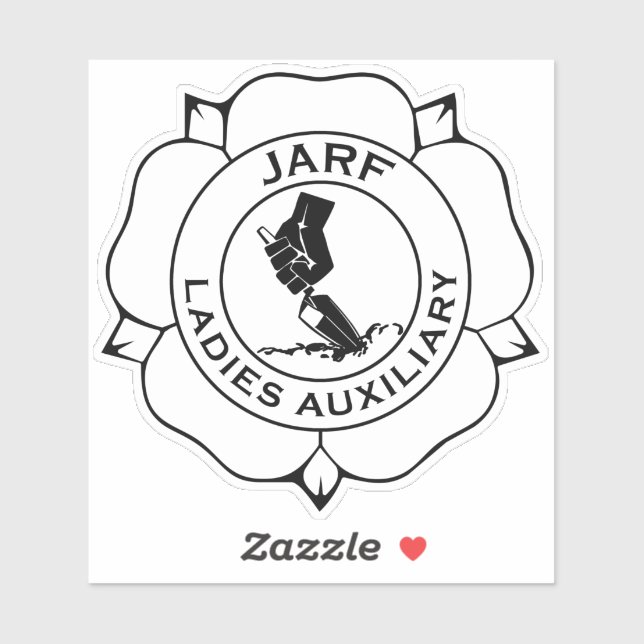 Logo JLA sticker vinyle BW 4" (Feuille)