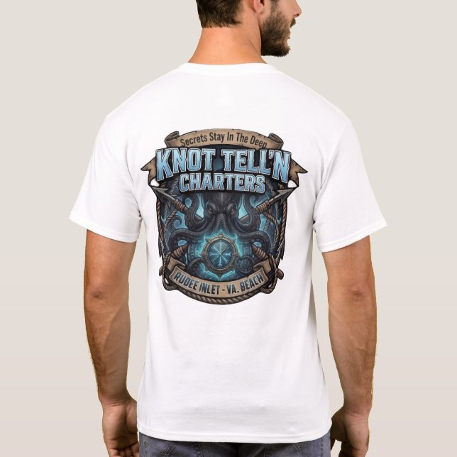 Logo Kraken Cristal Bleu - T-Shirt (Dos)