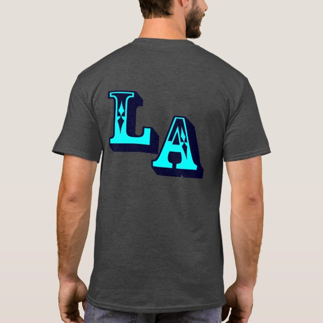 •°♥§Logo LA Cool T-Shirt Style Casual Foncé§♥°• (Dos)