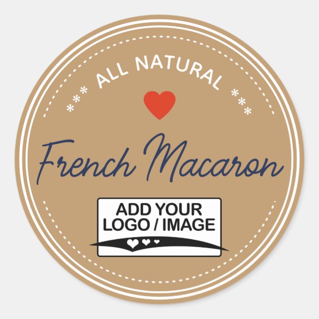 Logo manuscrit Étiquette papier Kraft Brown Jar (Devant)