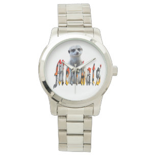 Logo Meerkat Et Meerkat Grande Montre Unisex En Ar