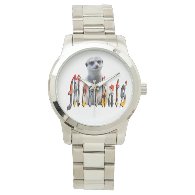 Logo Meerkat Et Meerkat Grande Montre Unisex En Ar (devant)