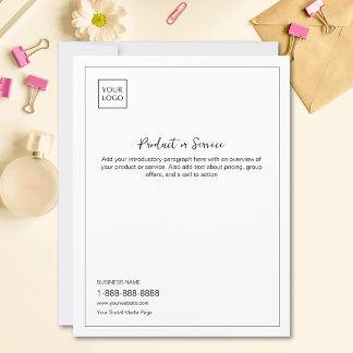 Logo minimal blanc de la circulaire marketing d'en