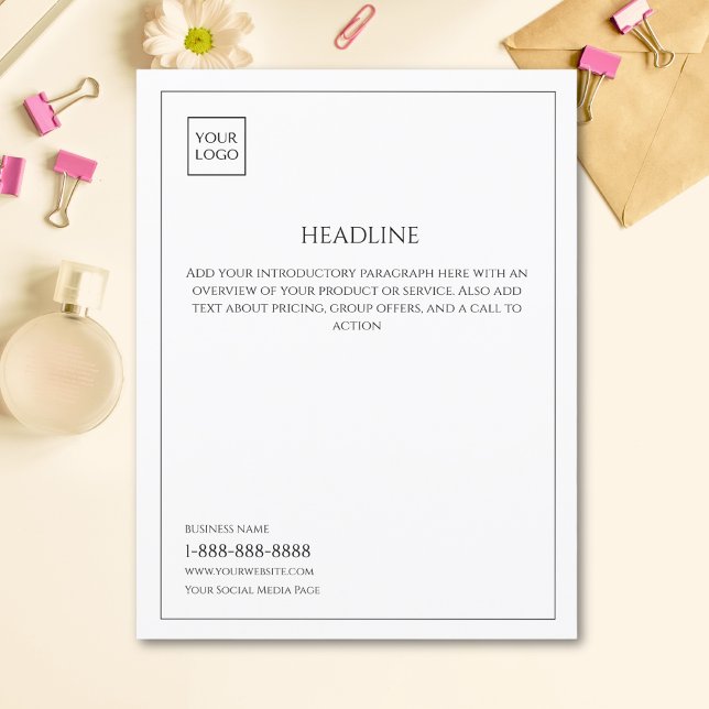 Logo minimal blanc de la circulaire marketing d'en (Créateur téléchargé)