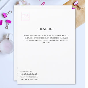 Logo minimal blanc de la circulaire marketing d'en
