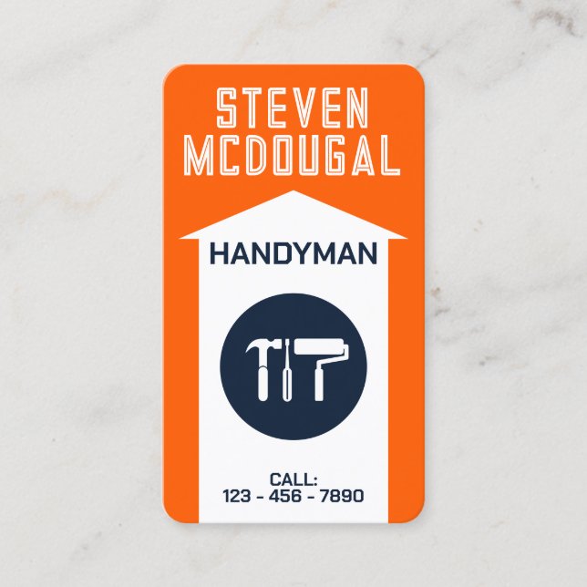 Logo minimaliste des outils professionnels carte d (Devant)