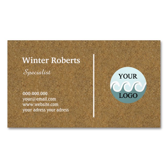 Logo minimaliste personnalisé carte de visite en b (devant)