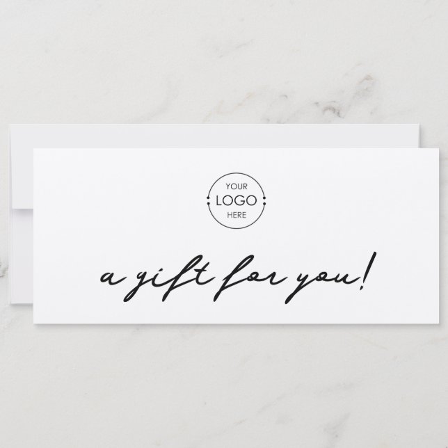 Logo minimaliste Rustic Kraft Certificat cadeau (Dos)