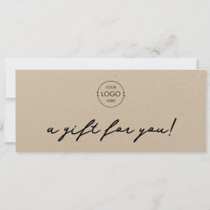 Logo minimaliste Rustic Kraft Certificat cadeau