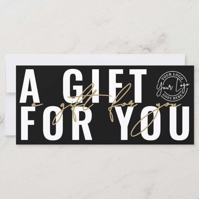 Logo Modern Black Gold Business Gift Certificate (Devant)