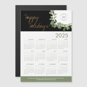 Logo moderne Green Wreath noir ici Calendrier 2025