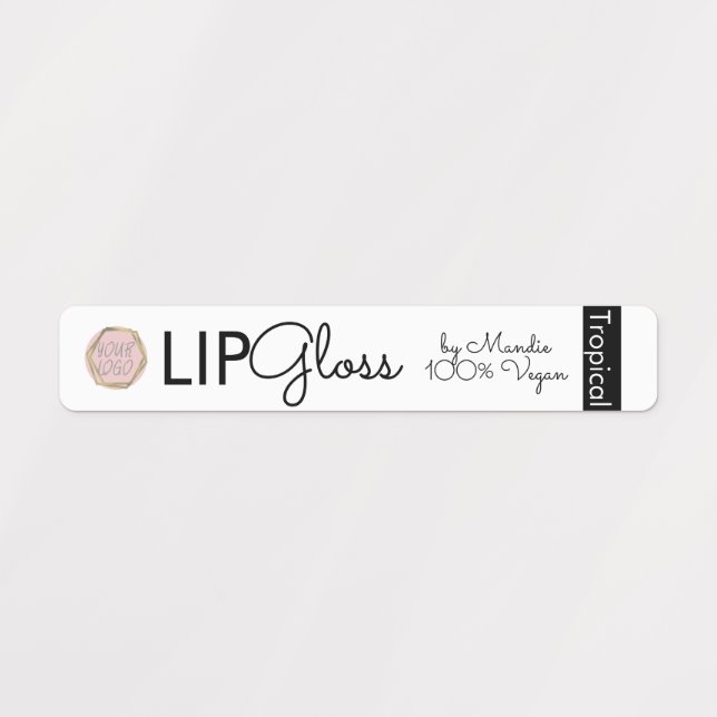 Logo moderne Lip Gloss Branding Étiquettes d'embal (Design 1)
