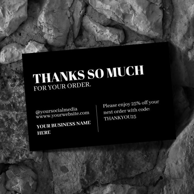 Logo moderne Merci plat Carte de visite (Créateur téléchargé)