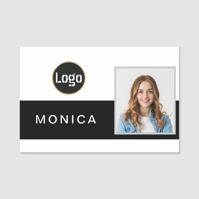 Logo moderne, nom et titre étiquette de classe (Devant)